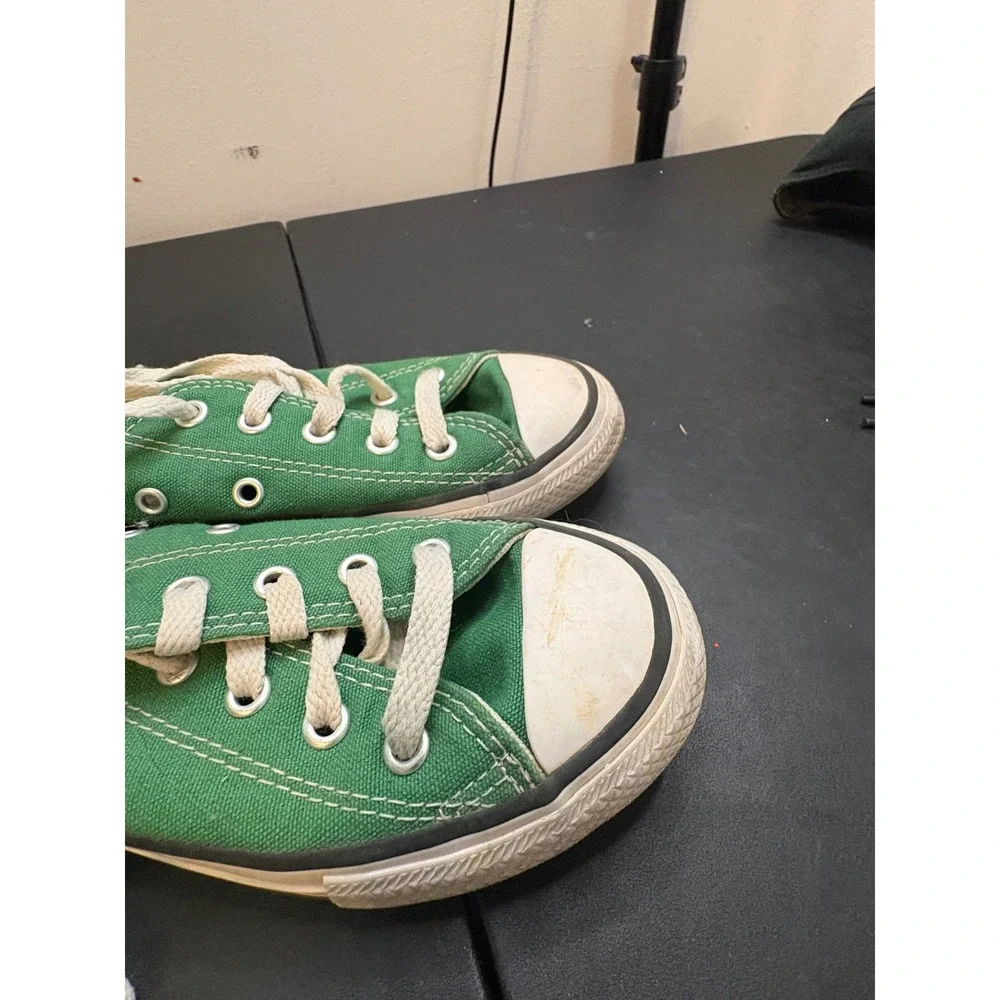 Converse Chuck Taylor All Star Low Top Green Canvas Youth Sneakers 35047 Size 12